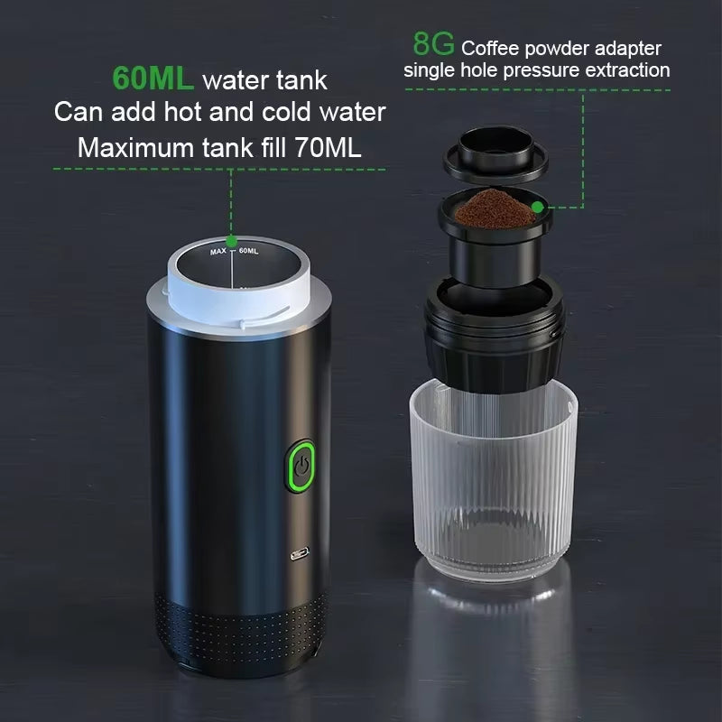 Cafetera Inalambrica Portatil para Espresso